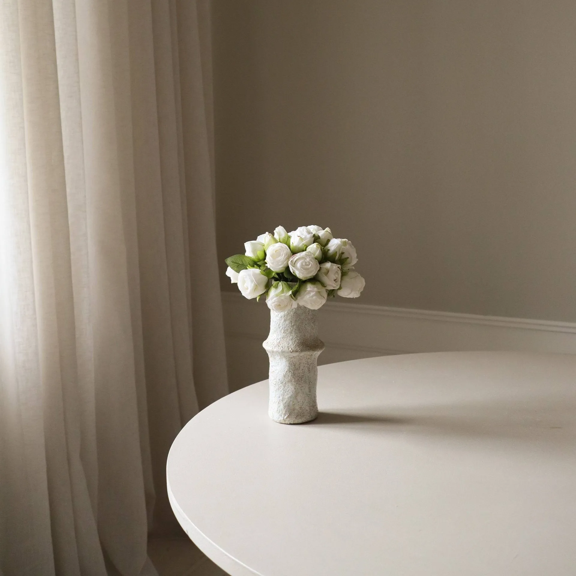 Bouquet artificiel de roses, Mini, blanc 10 pcs Botané