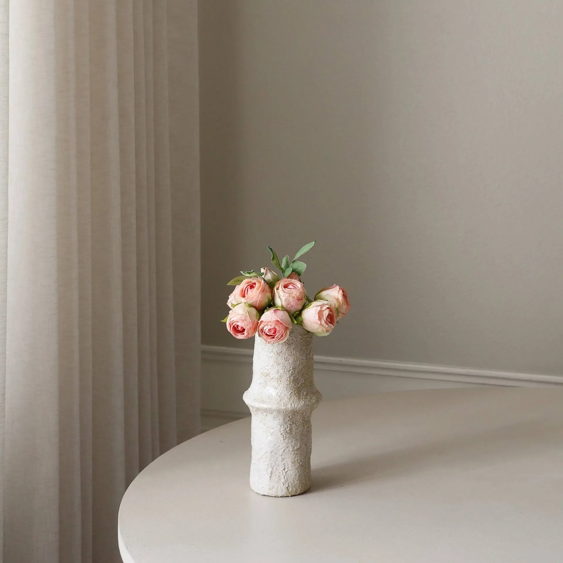 Bouquet artificiel de roses, Mini, rose clair 10 pcs Botané