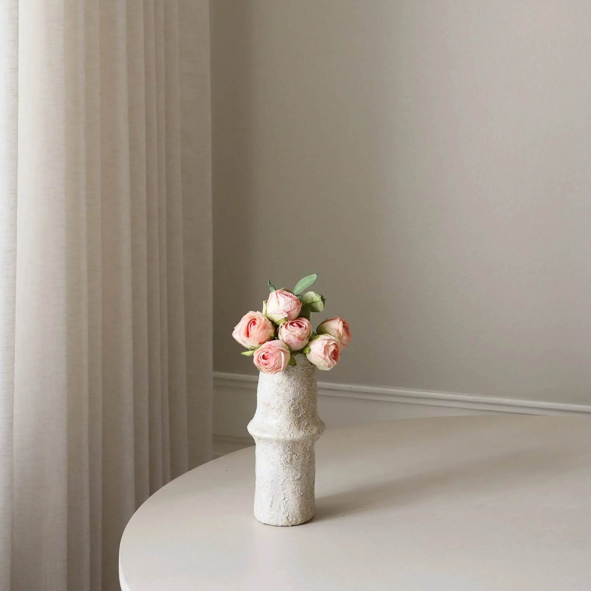 Bouquet artificiel de roses, Mini, rose clair 10 pcs Botané