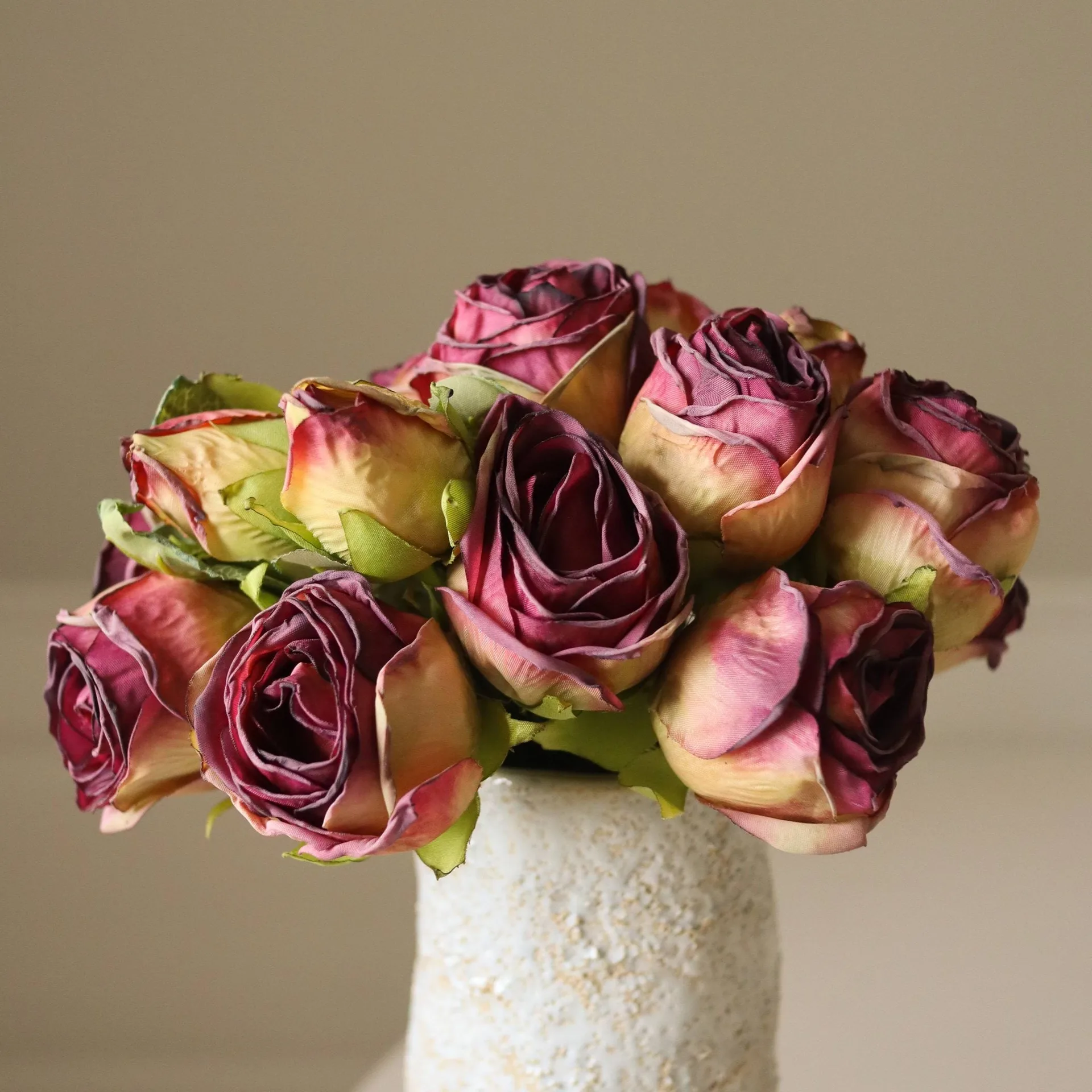 Bouquet artificiel de roses, Mini, rouge 10 pcs Botané