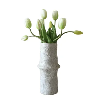 Bouquet artificiel de tulipes - Blanc, 10 pcs - Botané