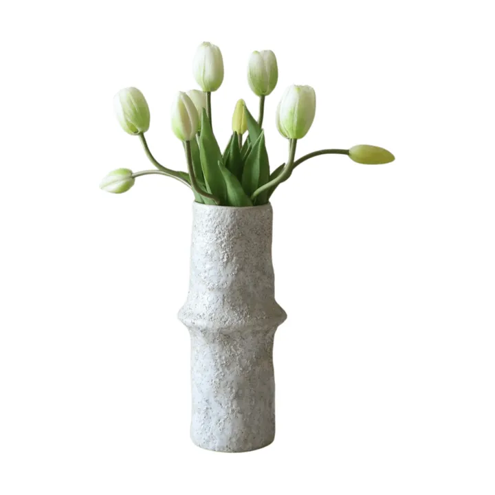 Bouquet artificiel de tulipes - Blanc, 10 pcs - Botané