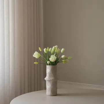 Bouquet artificiel de tulipes mixtes - Blanc, 20 pcs - Botané