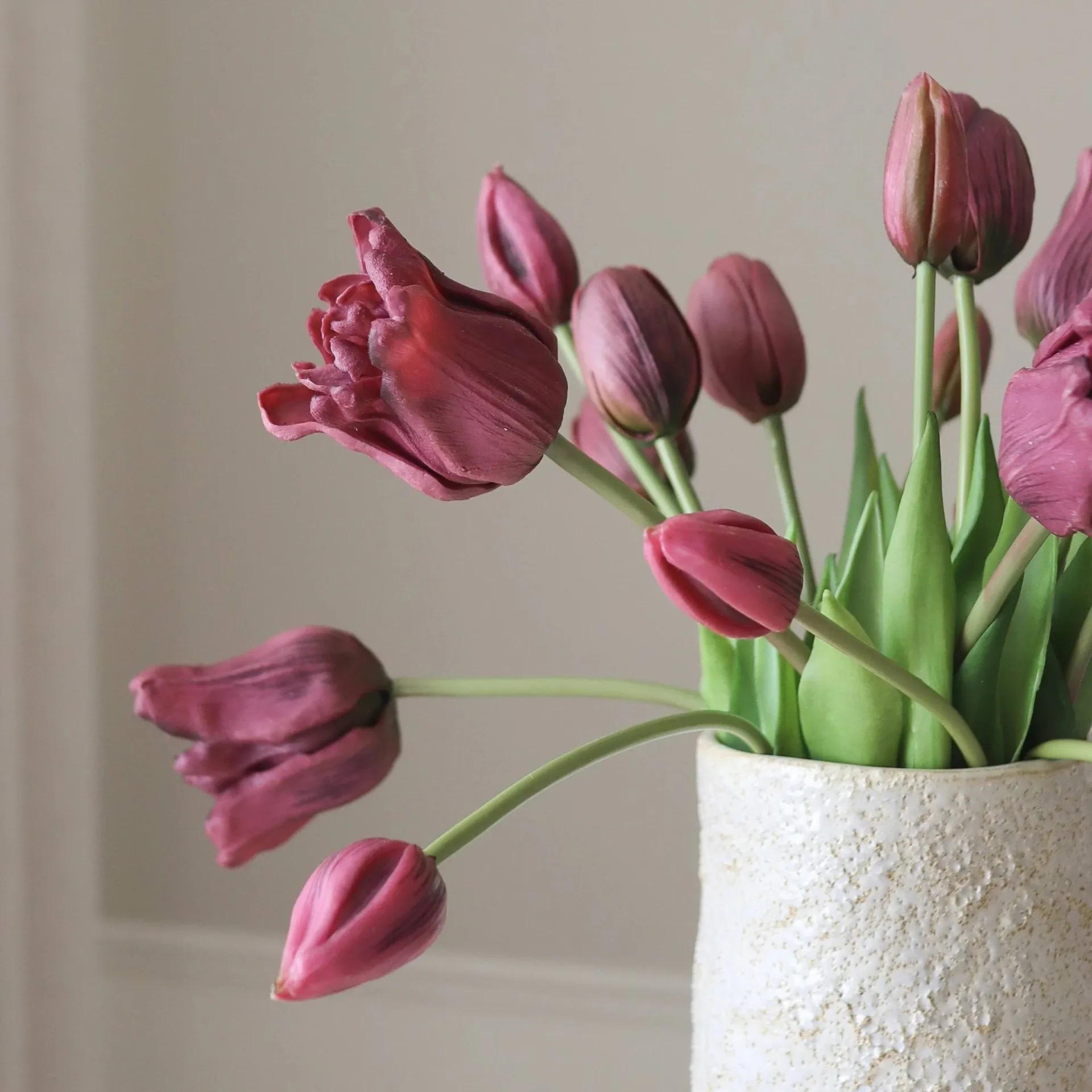Bouquet artificiel de tulipes mixtes, Lila, 20 pièces Botané