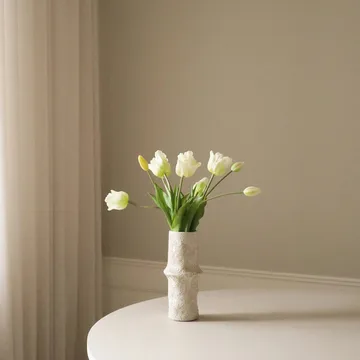 Bouquet artificiel de tulipes Triumph - Blanc, 10 pcs - Botané