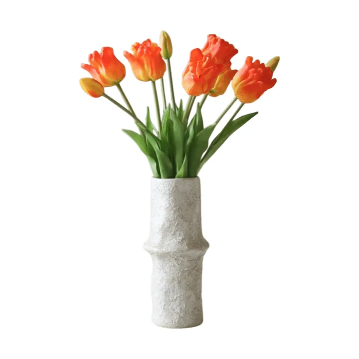 Bouquet artificiel de tulipes Triumph - Orange, 10 pcs - Botané