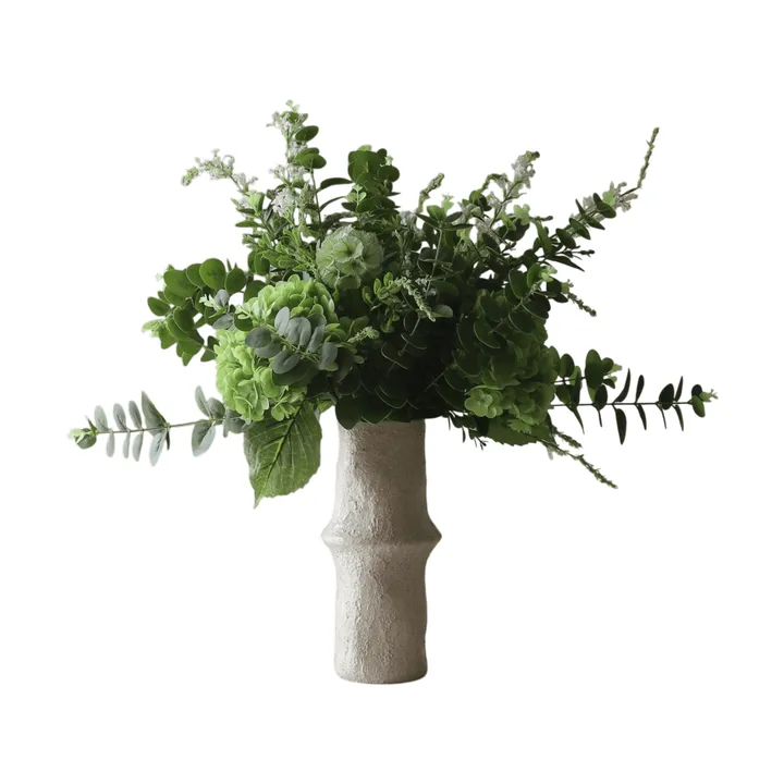 Bouquet artificiel Deep Green - Hortensia-fleurs sauvages-eucalyptus-scie du diable 15 pcs - Botané