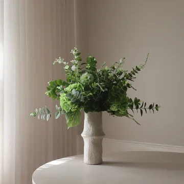 Bouquet artificiel Deep Green - Hortensia-fleurs sauvages-eucalyptus-scie du diable 15 pcs - Botané