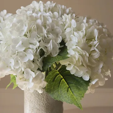 Bouquet artificiel d’hortensias - Blanc, 7 pcs - Botané