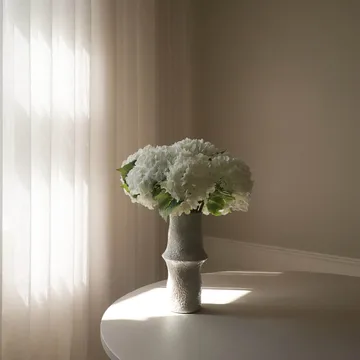 Bouquet artificiel d’hortensias - Blanc, 7 pcs - Botané