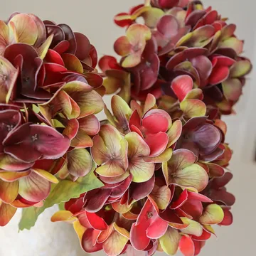 Bouquet artificiel d’hortensias - Deep burgundy, 60 cm, 6 pièces - Botané