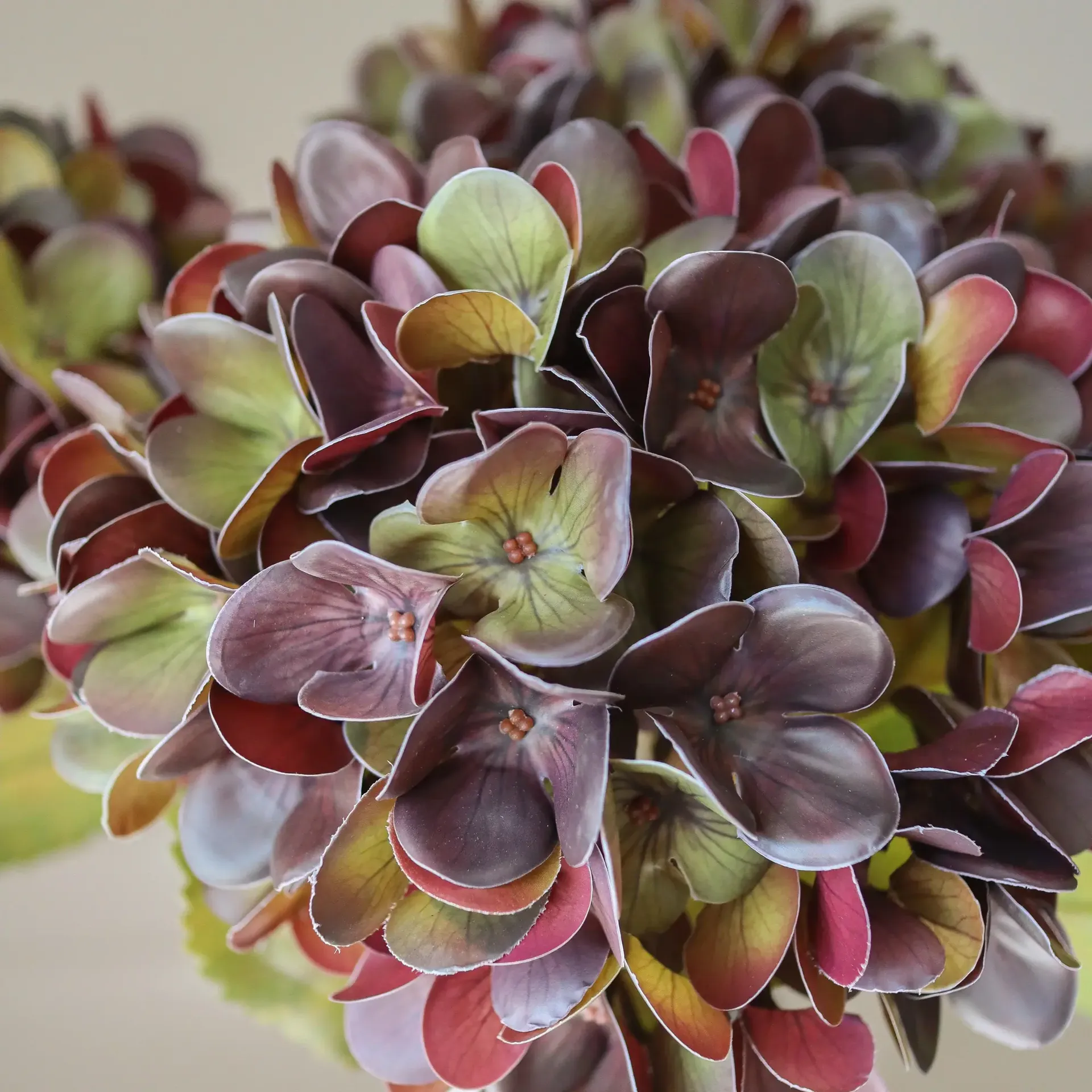 Bouquet artificiel d’hortensias, Muted purple, 60 cm, 6 pièces Botané