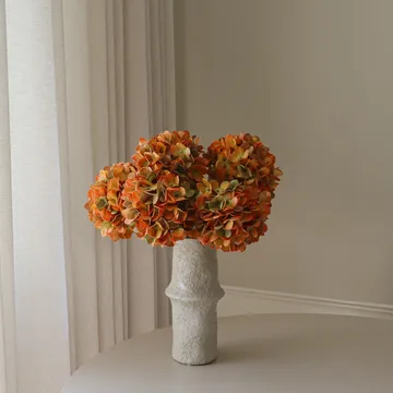 Bouquet artificiel d’hortensias - Orange, 60 cm, 6 pièces - Botané