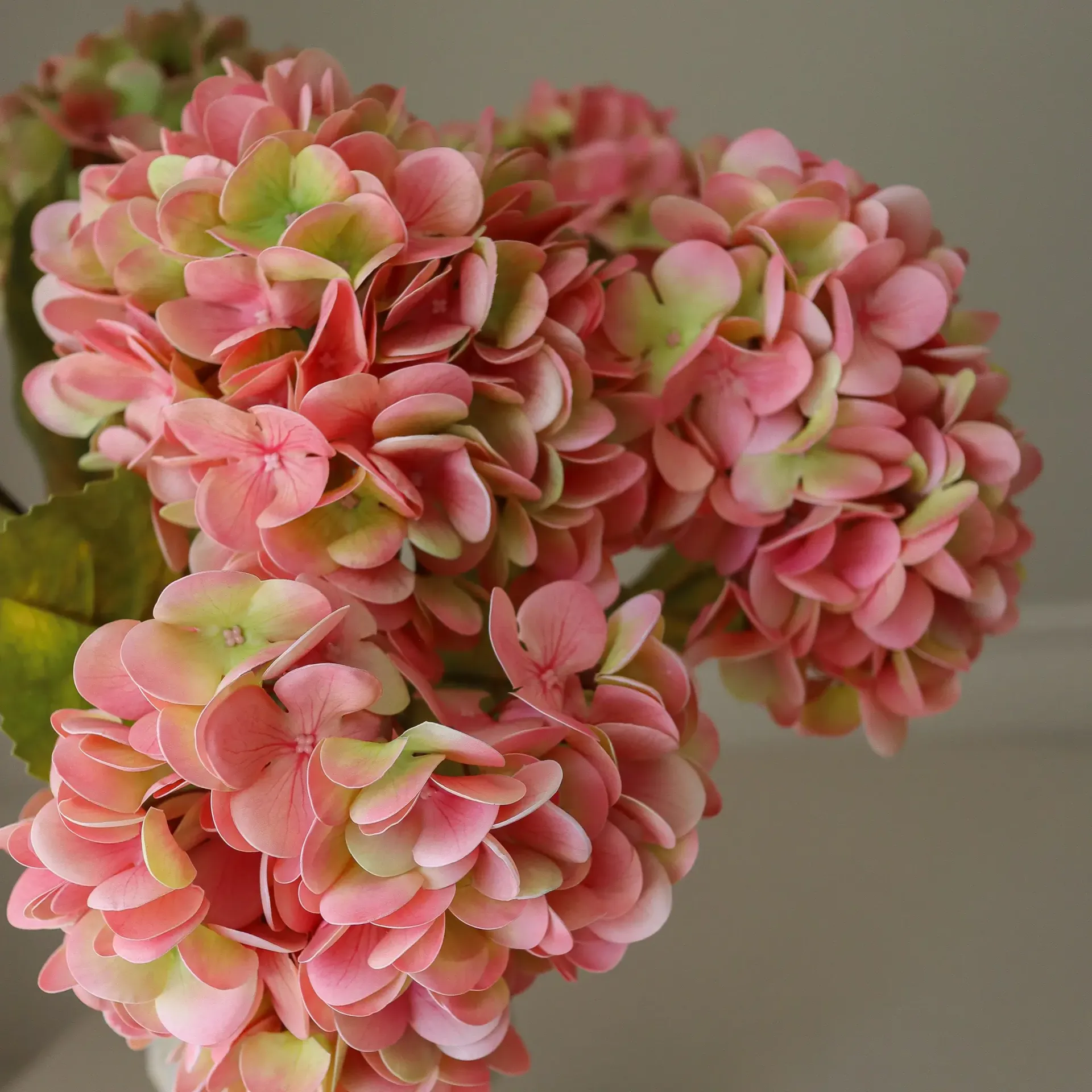 Bouquet artificiel d’hortensias, Soft pink, 60 cm, 5 pièces Botané