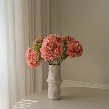 Bouquet artificiel d’hortensias - Soft pink, 60 cm, 5 pièces - Botané