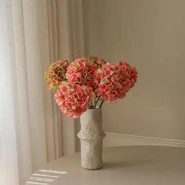 Bouquet artificiel d’hortensias - Soft pink, 60 cm, 5 pièces - Botané