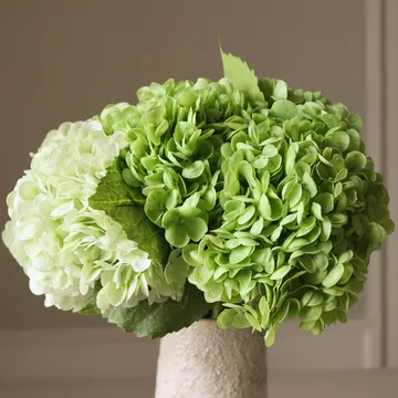 Bouquet artificiel d’hortensias - Vert, 7 pcs - Botané