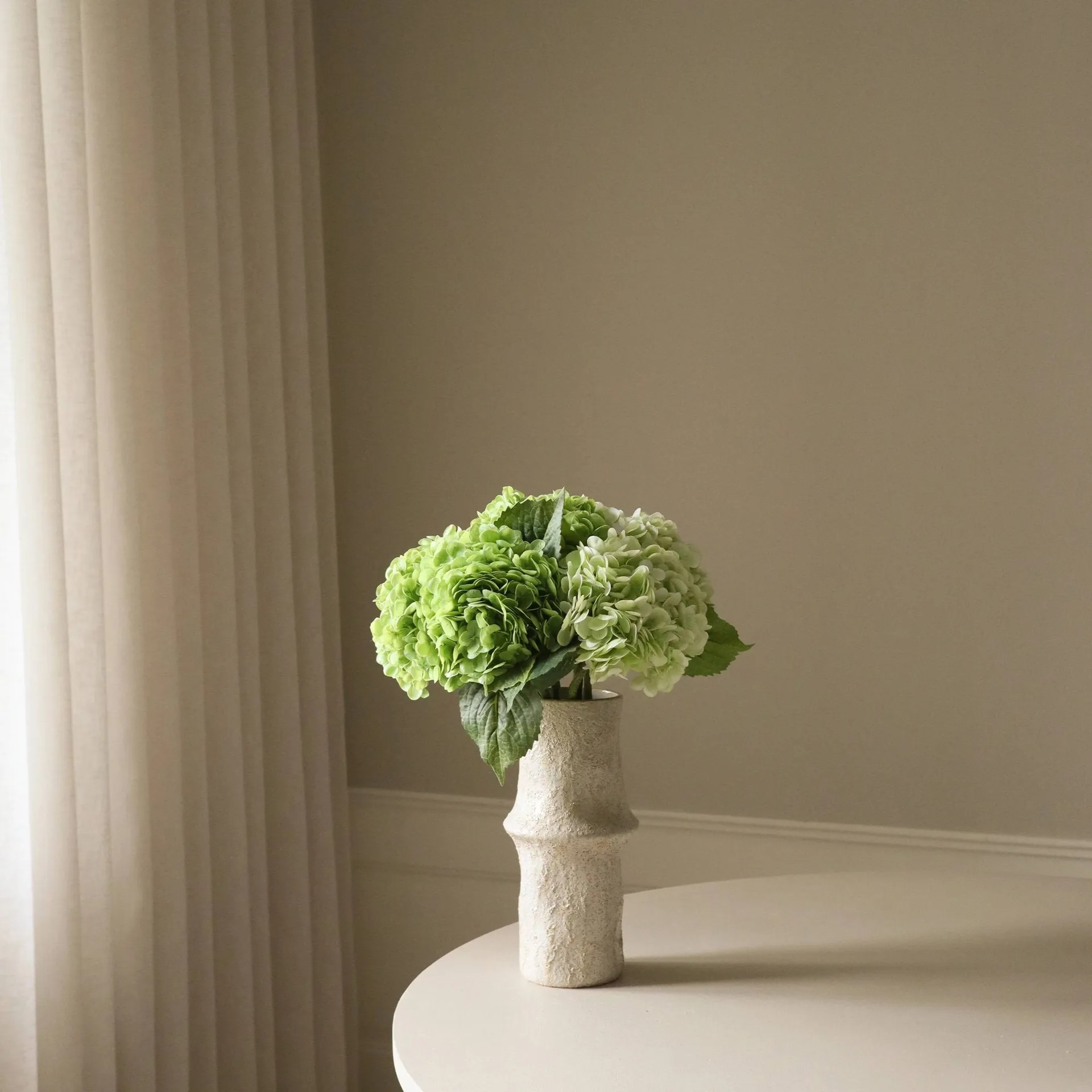 Bouquet artificiel d’hortensias, Vert, 7 pcs Botané