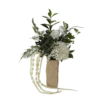 Bouquet artificiel Green Veil - Renoncules, hortensias, amarante, 85 cm - Botané