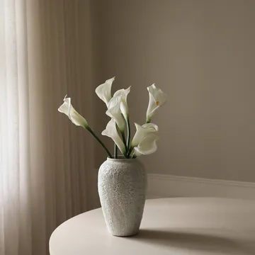 Bouquet artificiel lys calla - Blanc, 65 cm, lot de 8 - Botané