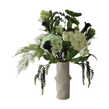 Bouquet artificiel Moonlit Garden - Hortensia-tulipe perroquet-calla, 106 cm, 17 pièces - Botané