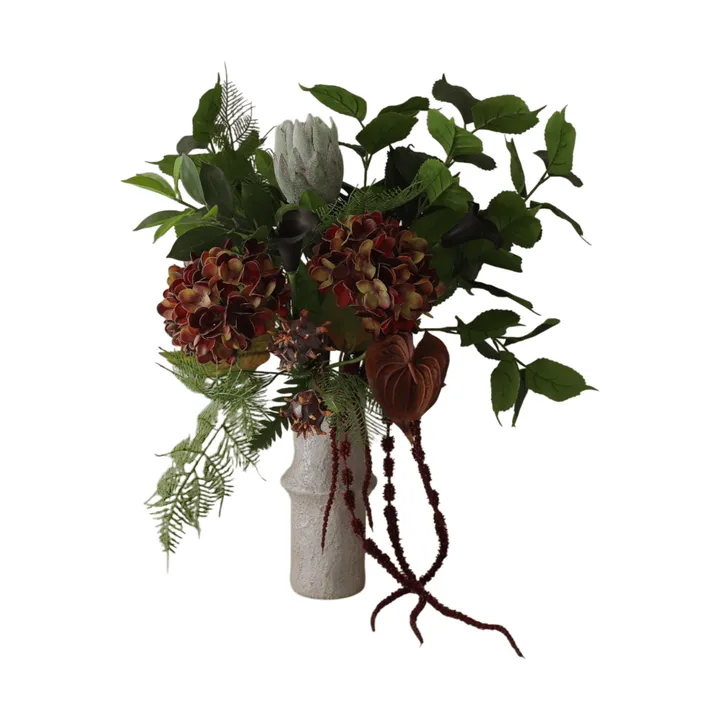 Bouquet artificiel Noir Botanica - Hortensia-calla-anthurium, 112 cm, 15 pièces - Botané