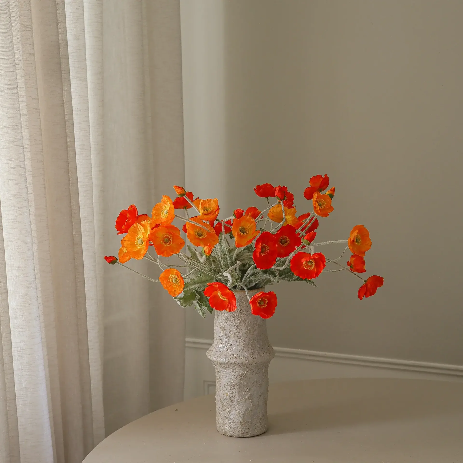 Bouquet artificiel Poppy Sunset, Pavot, 56 cm, 11 pièces Botané