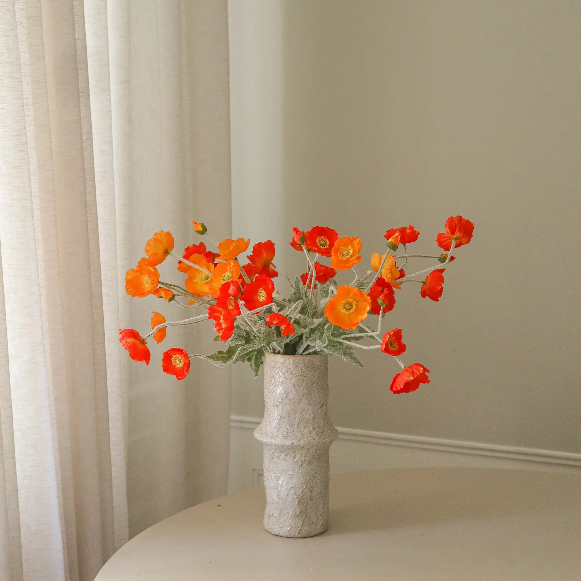 Bouquet artificiel Poppy Sunset, Pavot, 56 cm, 11 pièces Botané