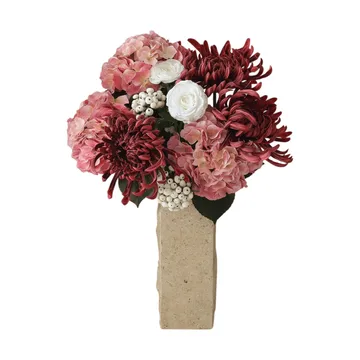 Bouquet artificiel Rose Reverie - Hortensia, chrysanthème-araignée, renoncule, 77 cm - Botané