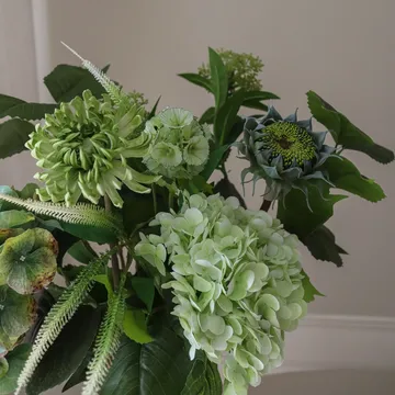 Bouquet artificiel Sage Garden - Hortensia-dahlia semi-cactus, 112 cm, 10 pièces - Botané
