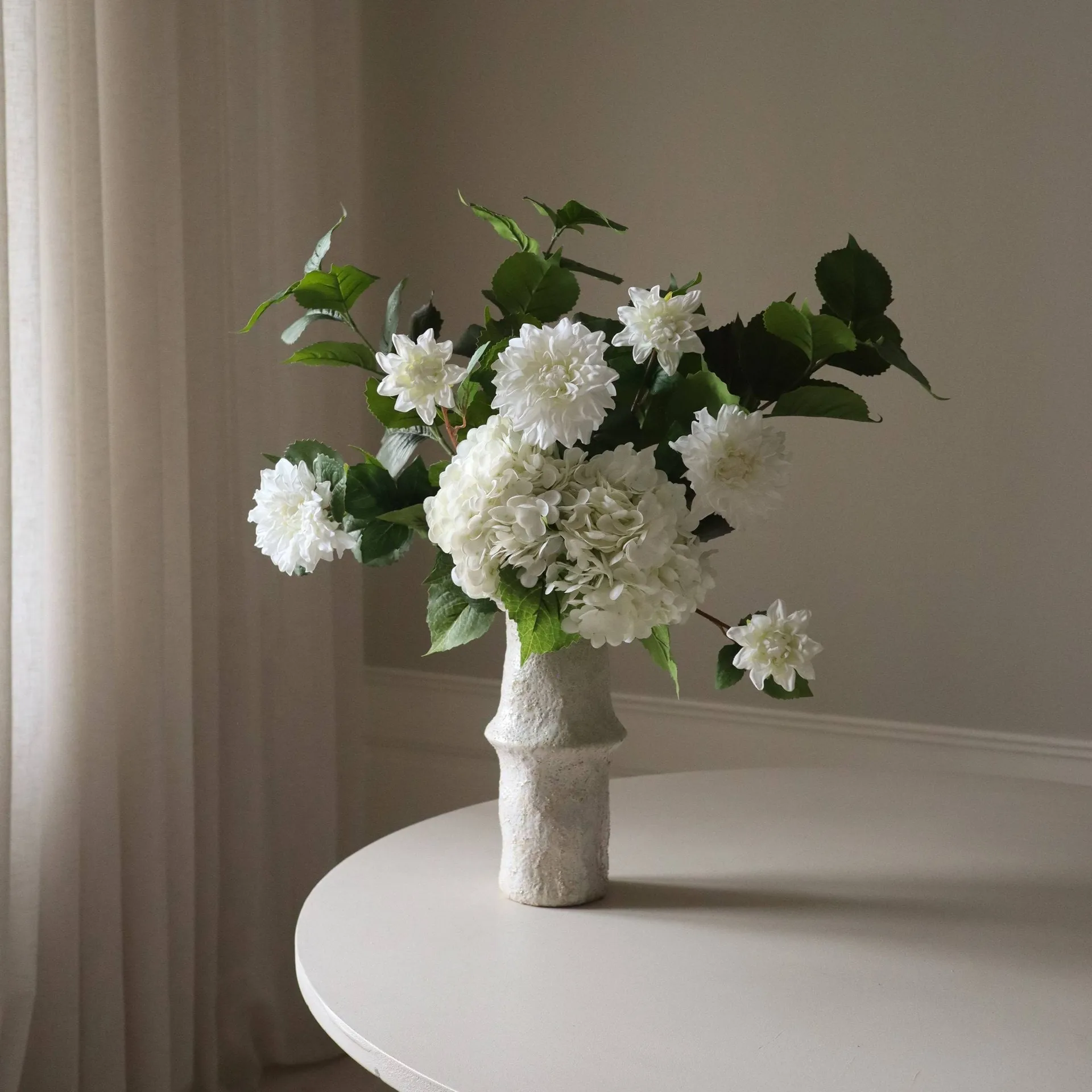 Bouquet artificiel Soft Serve, Hortensia-dahlia, 8 pcs Botané
