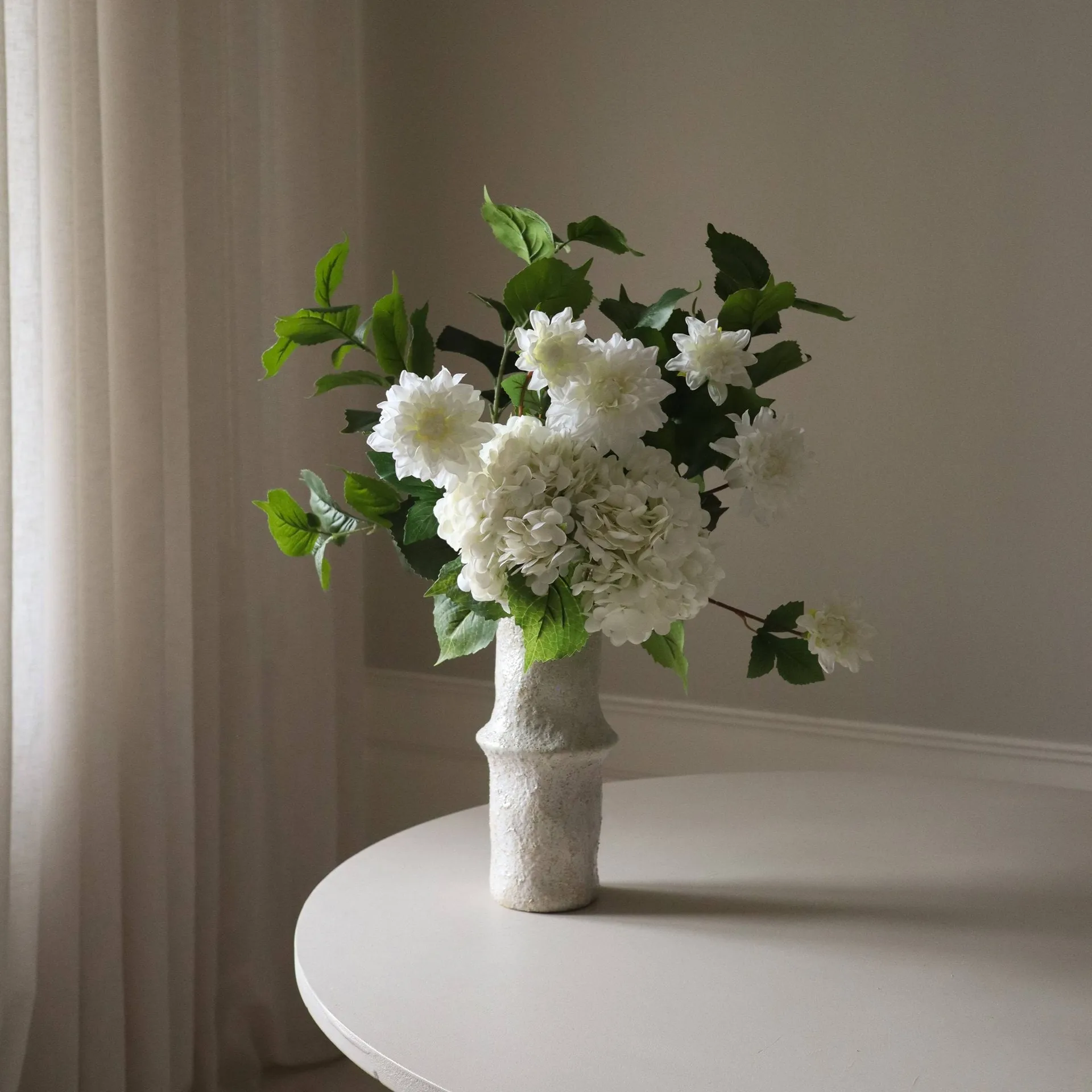 Bouquet artificiel Soft Serve, Hortensia-dahlia, 8 pcs Botané