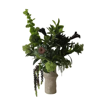 Bouquet artificiel Verdant Noir - Calla-chrysanthème araignée-tournesol d’automne, 92 cm, 13 pièces - Botané