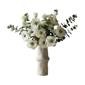 Bouquet artificiel White Satin - Anemon-eucalyptus 9 pcs - Botané