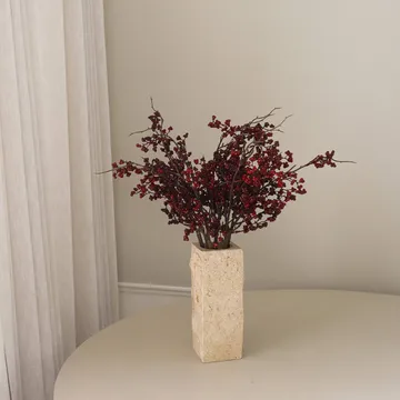 Bouquet artificiel Wild Berry - Brindilles de baies rouge foncé, 66 cm - Botané