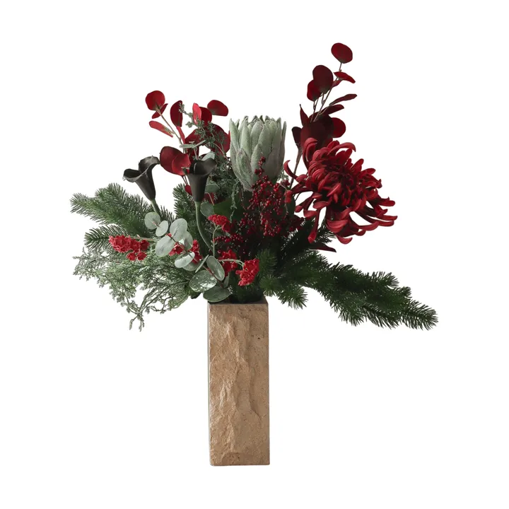 Bouquet artificiel Wild Winter - Protée, chrysanthème araignée, calla, eucalyptus, 84 cm - Botané