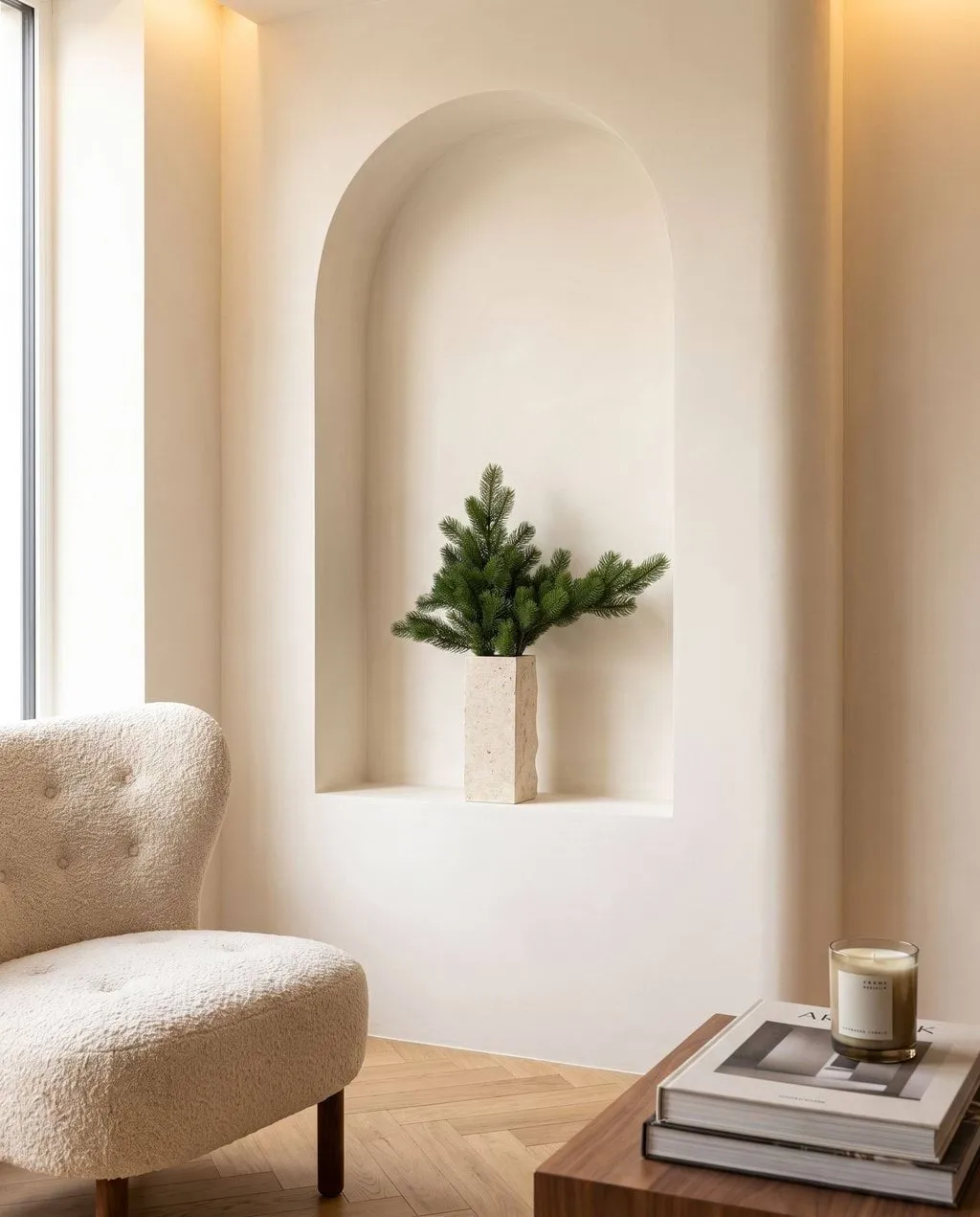 Branche de pin artificielle, Vert, 65 cm Botané