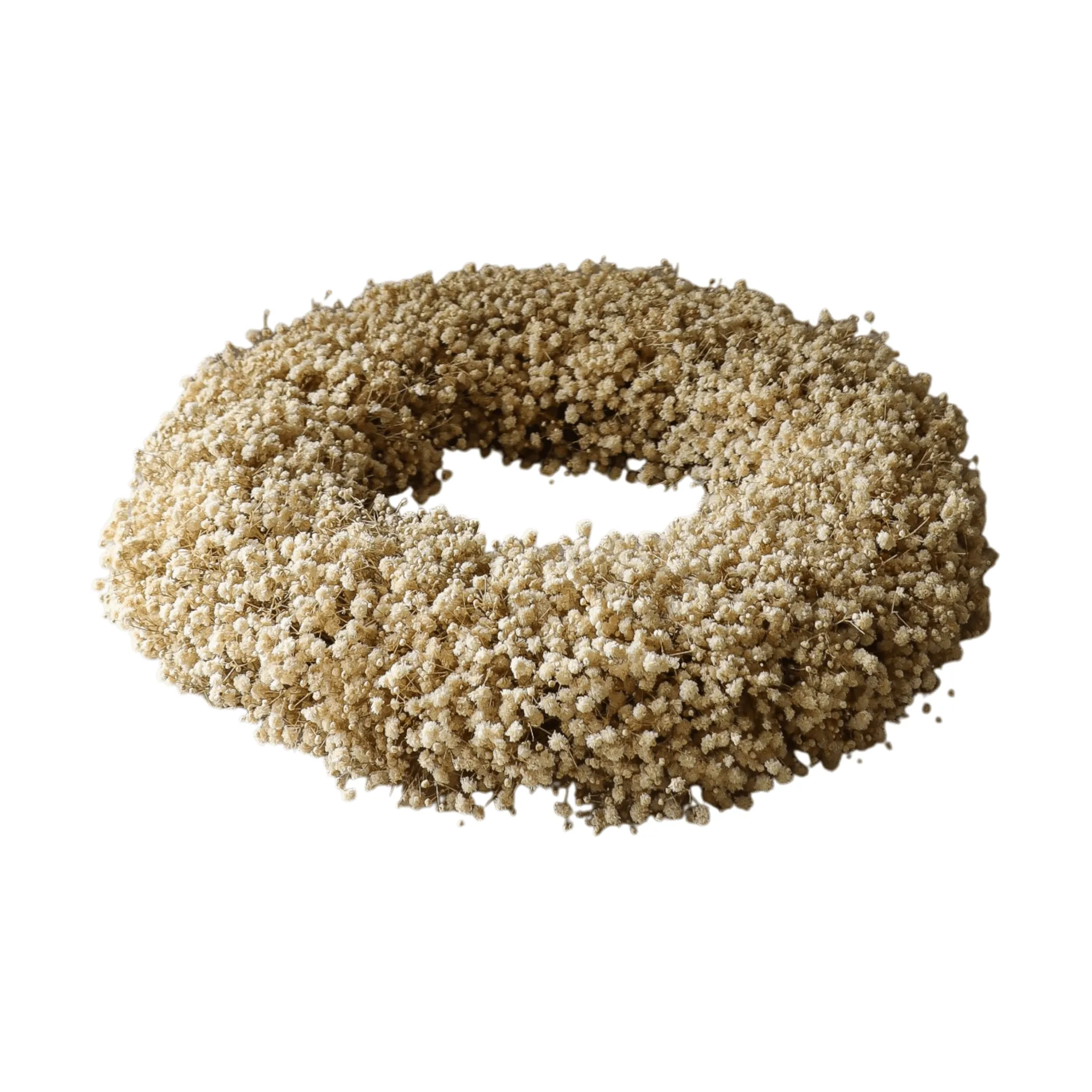 Couronne de fleurs Gypsophile Wreath, Yellow, Ø40 cm Botané
