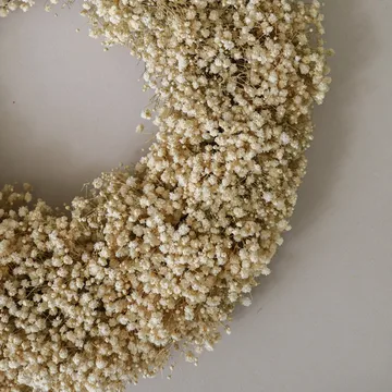 Couronne de fleurs Gypsophile Wreath - Yellow, Ø40 cm - Botané