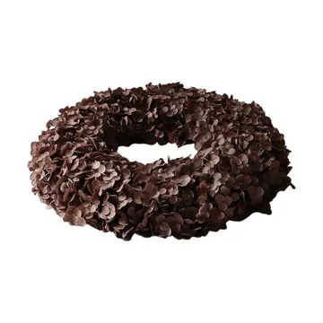 Couronne de fleurs Hortensia Wreath - Brown, 40 cm - Botané