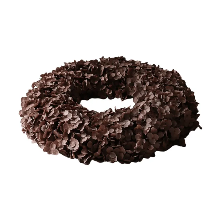 Couronne de fleurs Hortensia Wreath - Brown, 40 cm - Botané