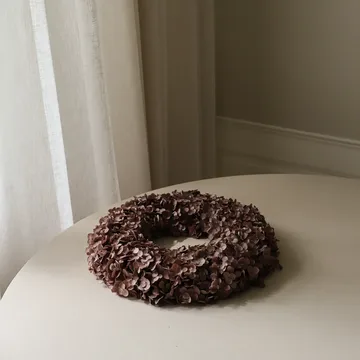 Couronne de fleurs Hortensia Wreath - Brown, 40 cm - Botané