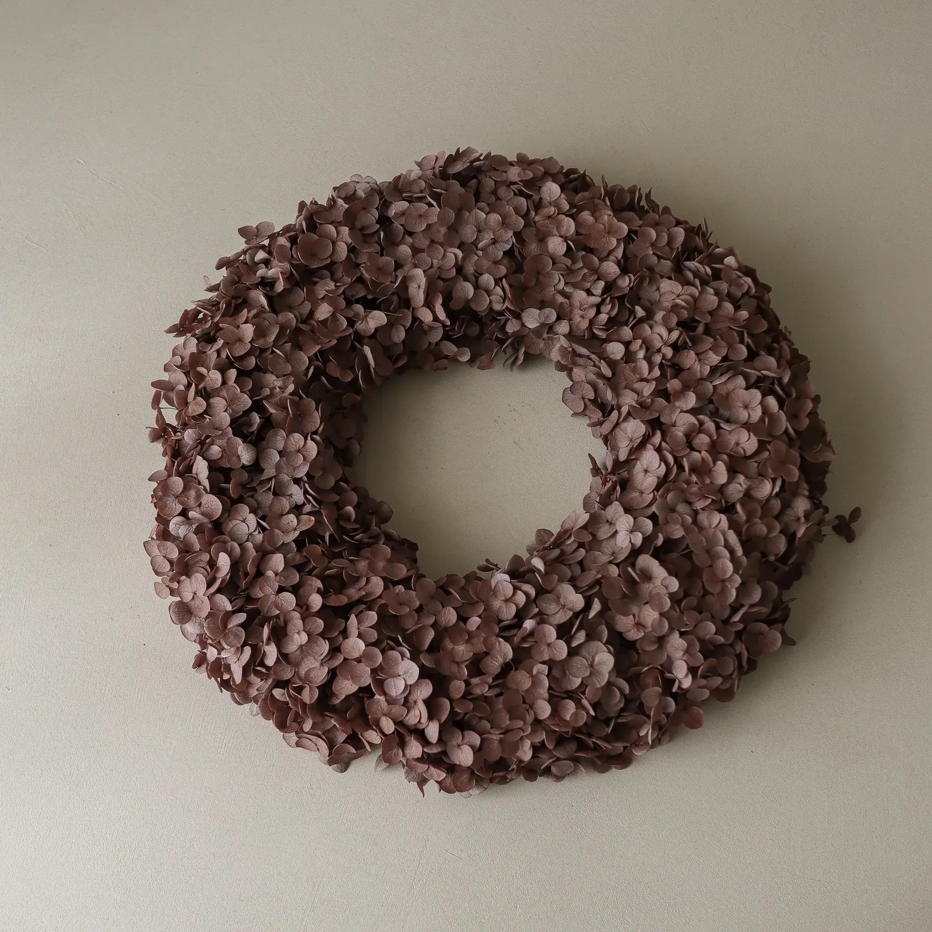Couronne de fleurs Hortensia Wreath, Brown, 40 cm Botané