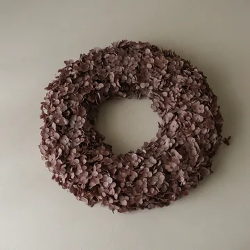 Couronne de fleurs Hortensia Wreath - Brown, 40 cm - Botané