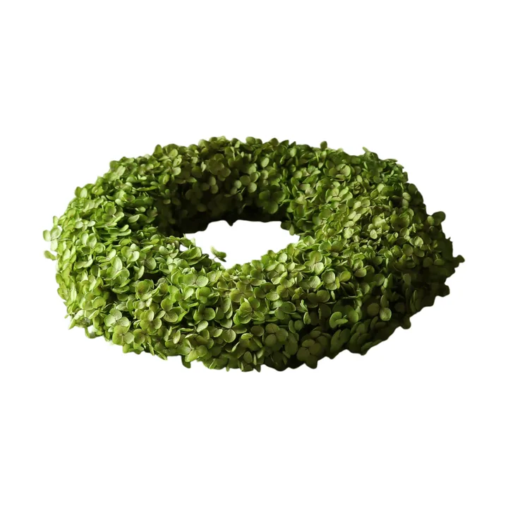 Couronne de fleurs Hortensia Wreath - Light green, Ø40 cm - Botané
