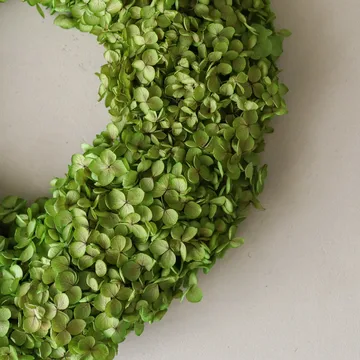 Couronne de fleurs Hortensia Wreath - Light green, Ø40 cm - Botané