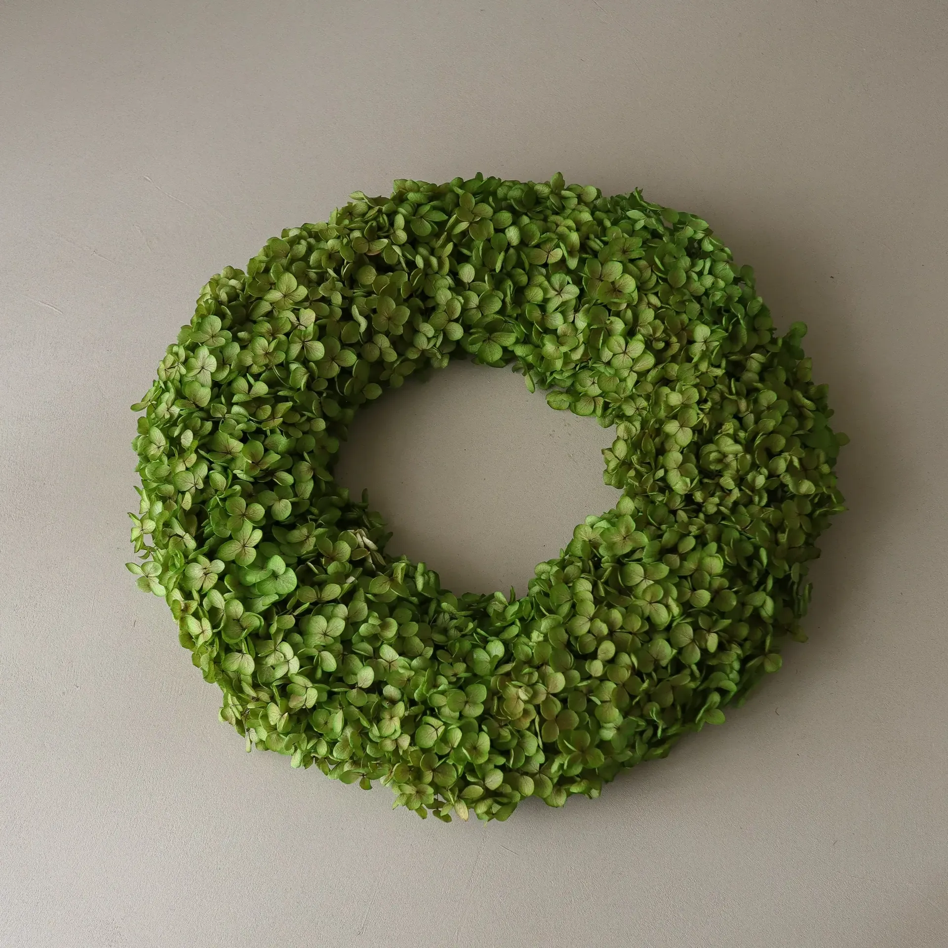 Couronne de fleurs Hortensia Wreath, Light green, Ø40 cm Botané