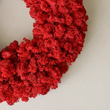 Couronne de mousse Moss Wreath - Red, Ø40 cm - Botané