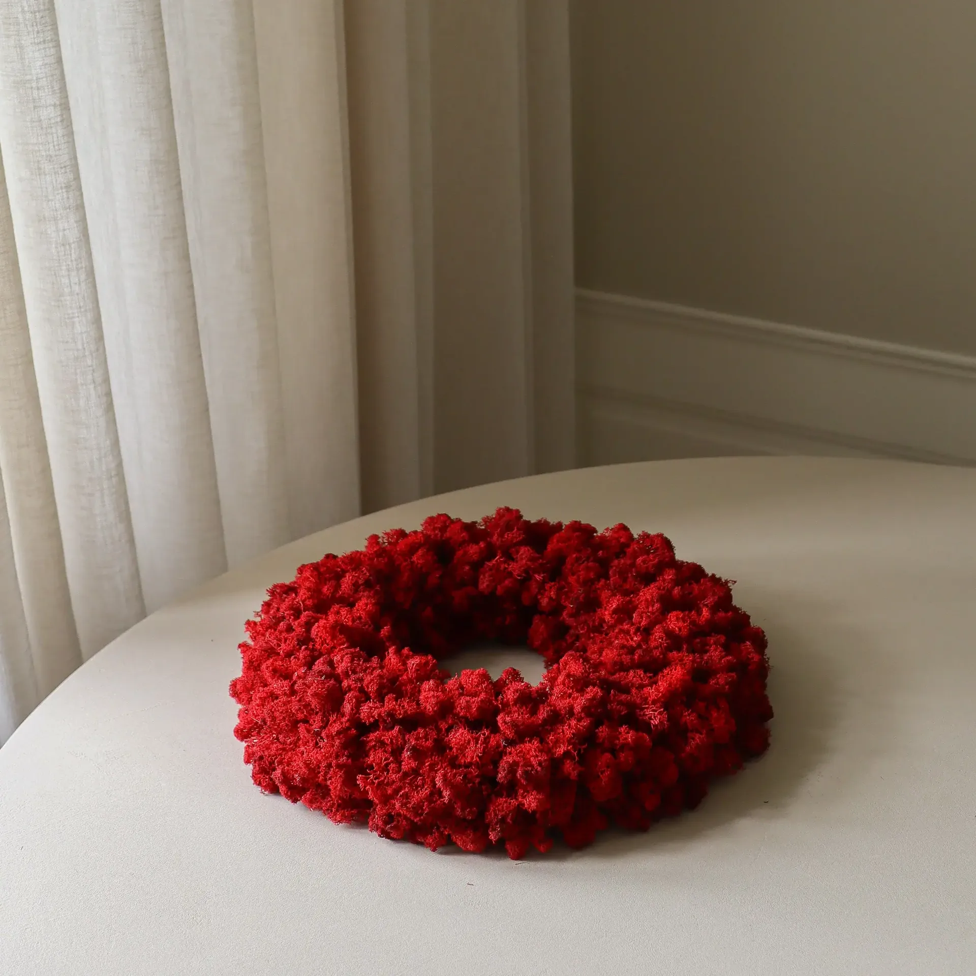 Couronne de mousse Moss Wreath, Red, Ø40 cm Botané