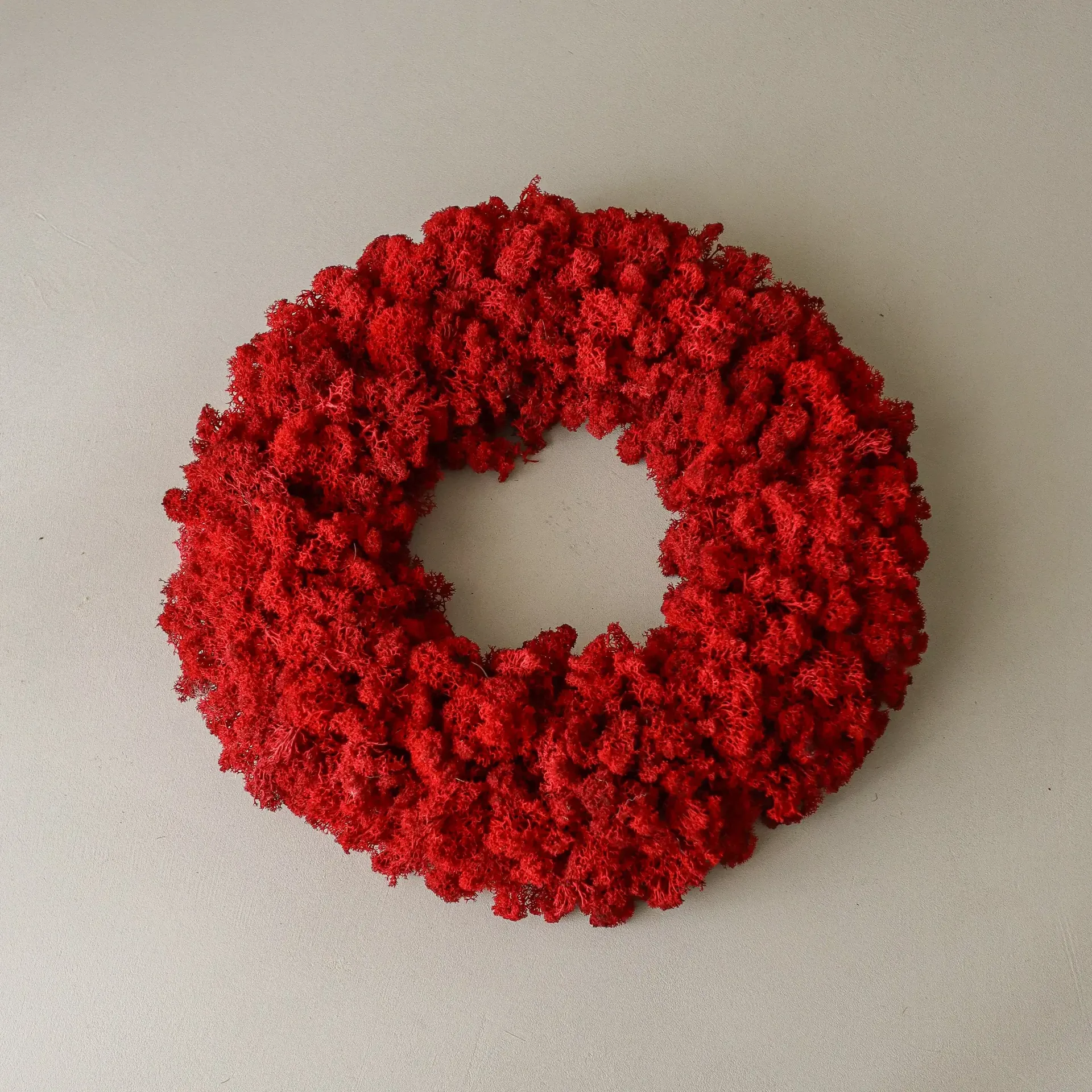 Couronne de mousse Moss Wreath, Red, Ø40 cm Botané